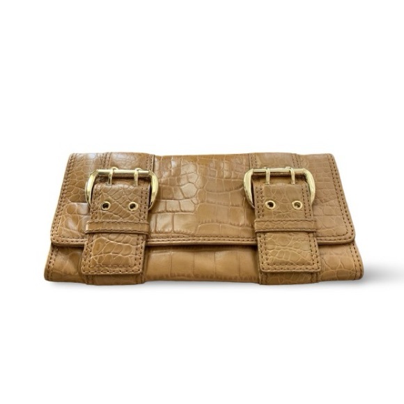Michael Kors Leather Buckle Clutch - Picture 1 of 2